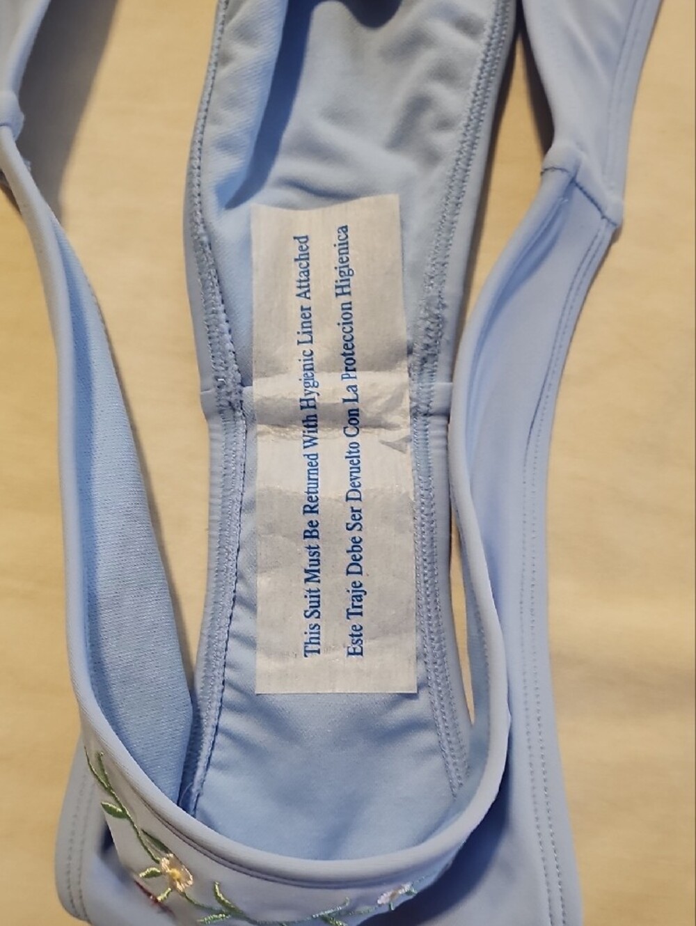 Wild Fable Set: Light Blue Bottoms with Berry Embroidery & White Triangle Top - Picture 10 of 10